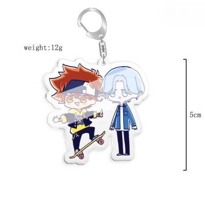 無限滑板喜屋武歷亞克力鑰匙扣掛飾雙面透明 【單買三件起送】