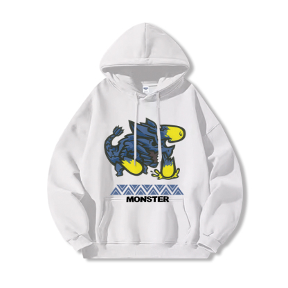 Monster Hunter Rise怪物獵人 聯名衛衣2024秋冬新款親子情侶裝薄絨款連帽衛衣