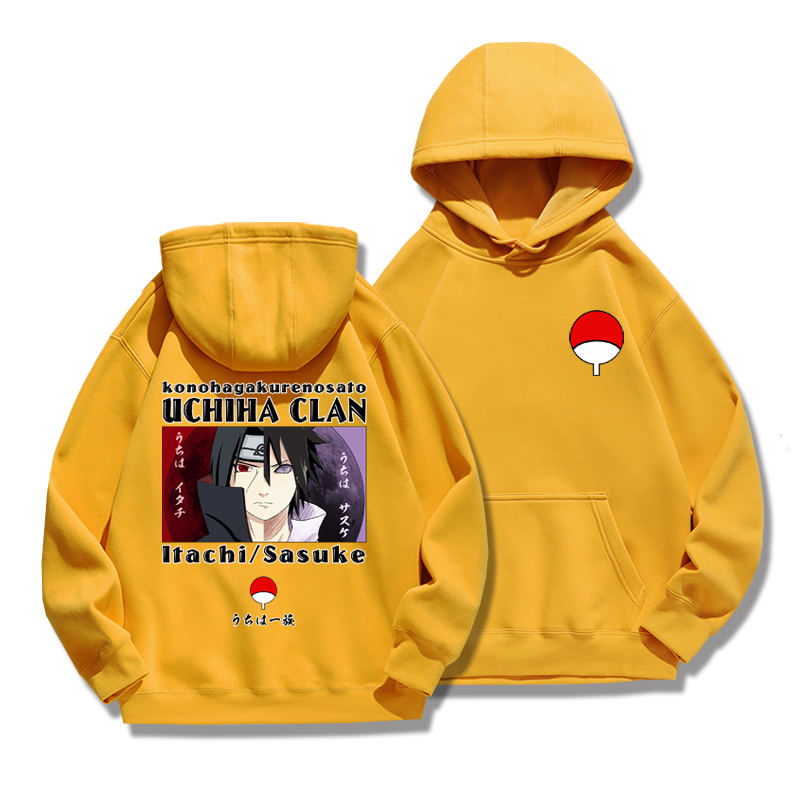 火影忍者聯名衛衣2024秋冬新款親子情侶裝薄絨款連帽衛衣