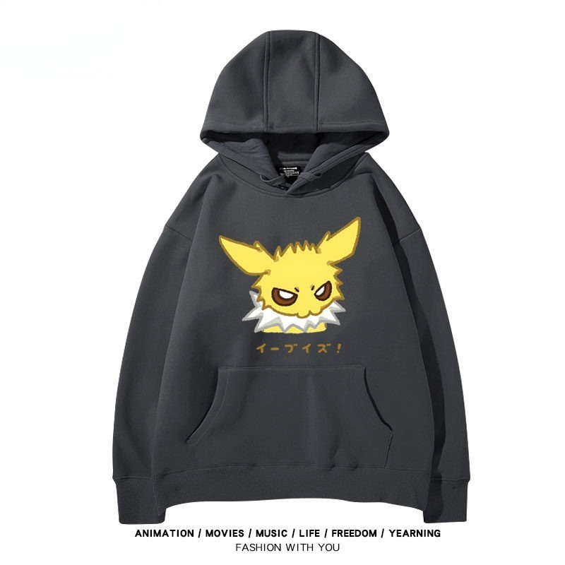 寶可夢伊布家族 聯名衛衣秋冬新款親子情侶裝連帽衛衣