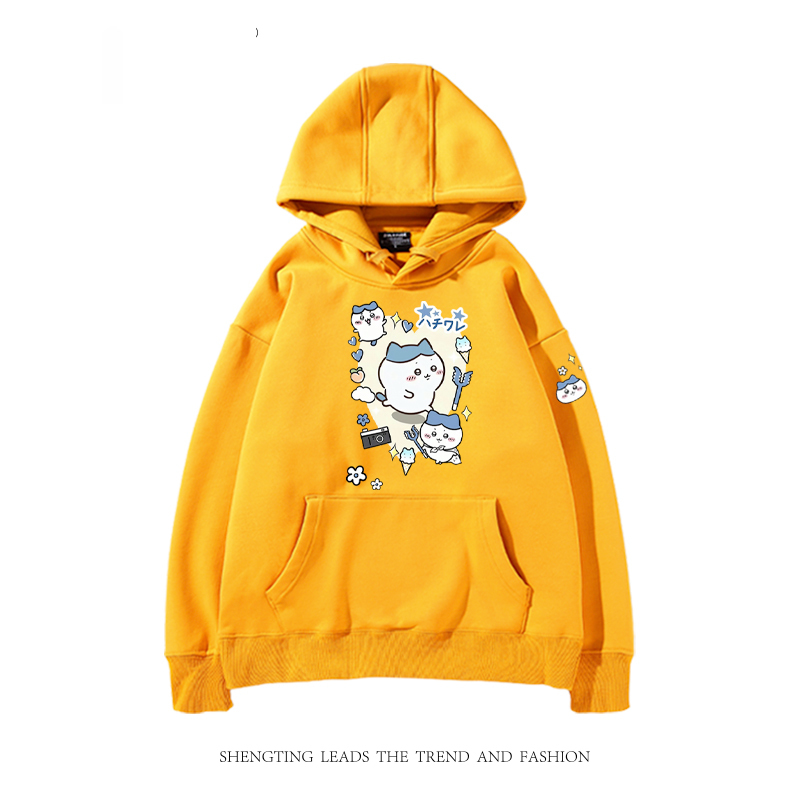 chiikawa 2024秋冬新款親子情侶裝薄絨款連帽衛衣