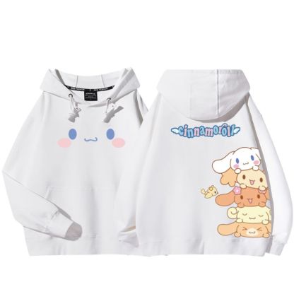 三麗鷗大耳朵狗聯名衛衣2023秋冬新款親子情侶裝薄絨款連帽衛衣-星夢cosplay