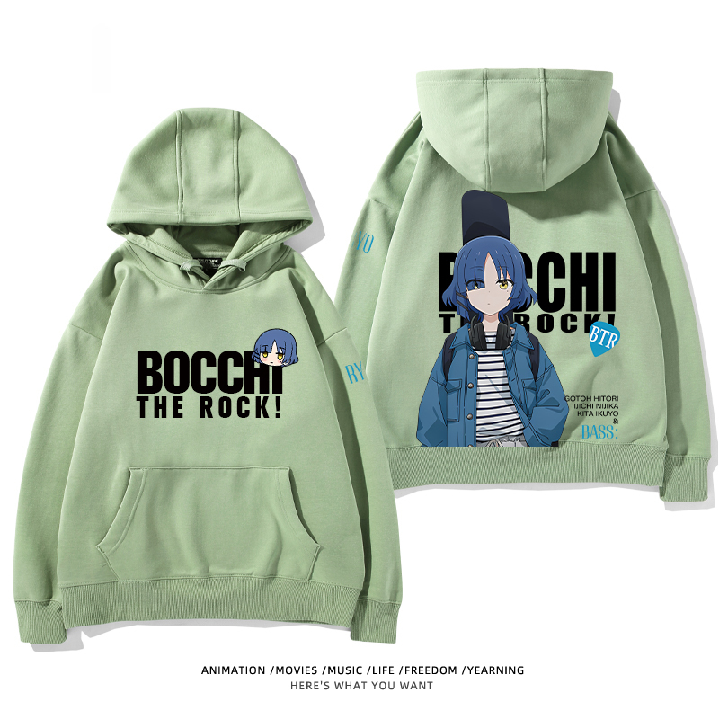 孤獨搖滾 聯名衛衣2024秋冬新款親子情侶裝薄絨款連帽衛衣