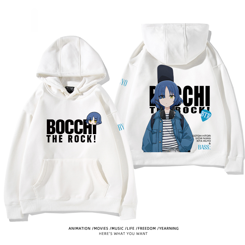 孤獨搖滾 聯名衛衣2024秋冬新款親子情侶裝薄絨款連帽衛衣