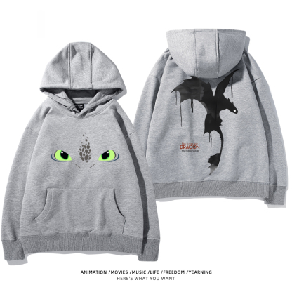 馴龍高手 聯名衛衣2024秋冬新款親子情侶裝薄絨款連帽衛衣