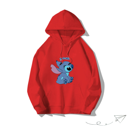 史迪仔聯名hiphop2025秋冬新款 親子情侶男女連帽衛衣