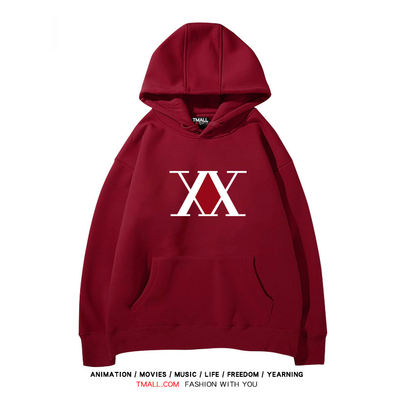 全職獵人 聯名衛衣2024秋冬新款親子情侶裝薄絨款連帽衛衣