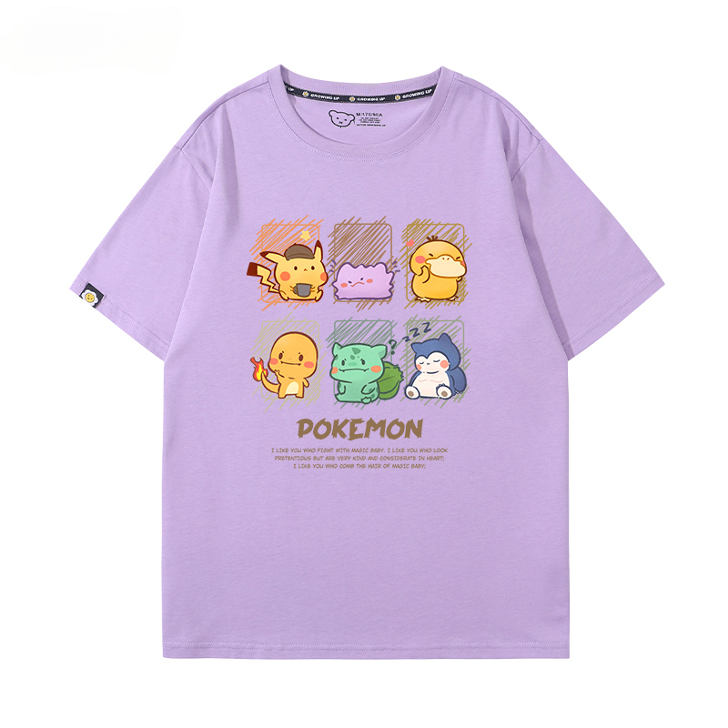 精靈寶可夢 2024親子情侶男女同款 純棉T恤