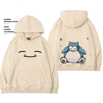 寶可夢 聯名衛衣2024秋冬新款親子情侶裝薄絨款連帽衛衣
