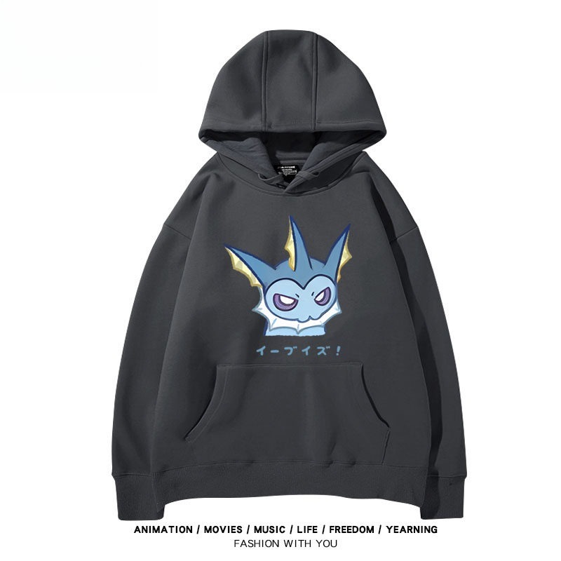 寶可夢伊布家族 聯名衛衣秋冬新款親子情侶裝連帽衛衣