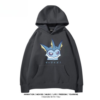 寶可夢伊布家族 聯名衛衣秋冬新款親子情侶裝連帽衛衣