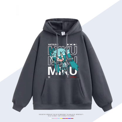 初音未來 聯名衛衣2025秋冬新款 親子情侶裝連帽衛衣