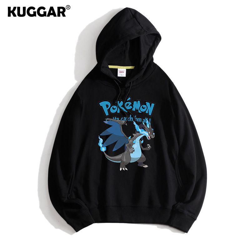 寶可夢聯名衛衣2024秋冬新款親子情侶裝薄絨款連帽衛衣