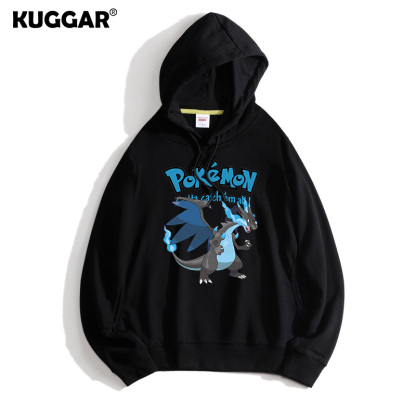 寶可夢聯名衛衣2024秋冬新款親子情侶裝薄絨款連帽衛衣