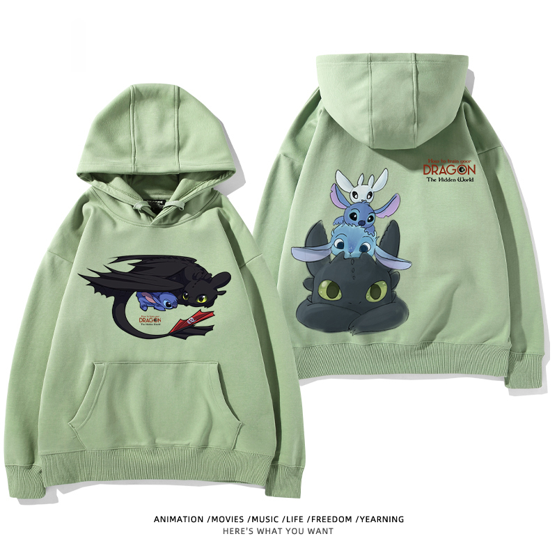 馴龍高手 聯名衛衣2024秋冬新款親子情侶裝薄絨款連帽衛衣