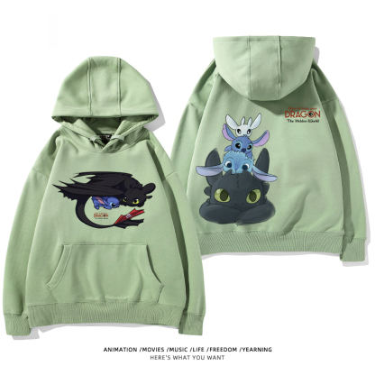 馴龍高手 聯名衛衣2024秋冬新款親子情侶裝薄絨款連帽衛衣