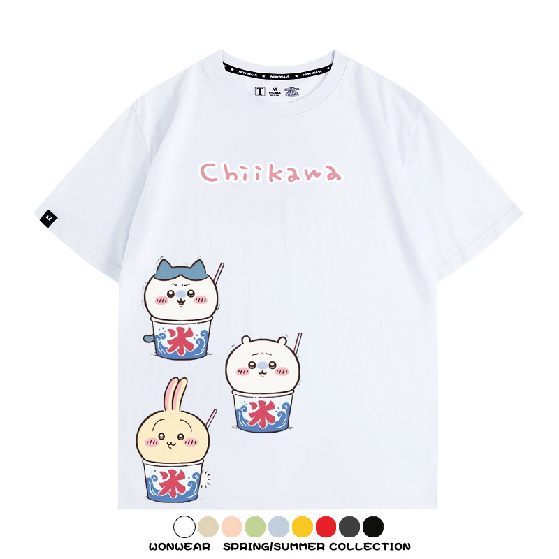 Chiikawa吉伊卡哇烏薩奇寶寶 親子情侶裝寬鬆短袖T