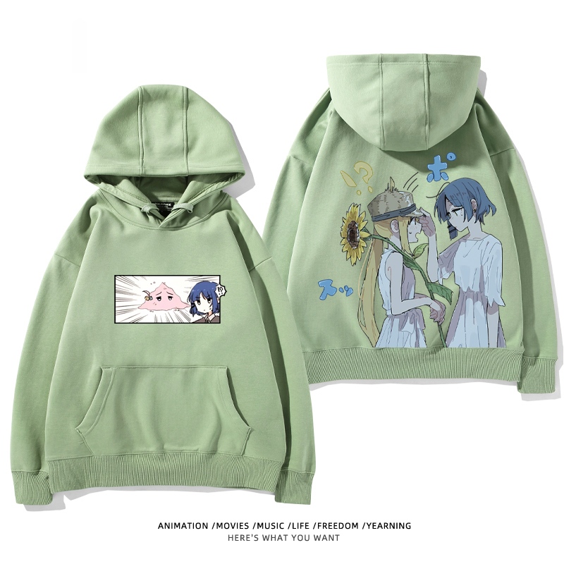 孤獨搖滾 聯名衛衣2024秋冬新款親子情侶裝薄絨款連帽衛衣