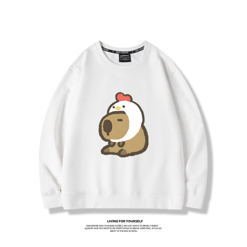 卡皮巴拉水豚2024親子情侶裝 圓領長袖