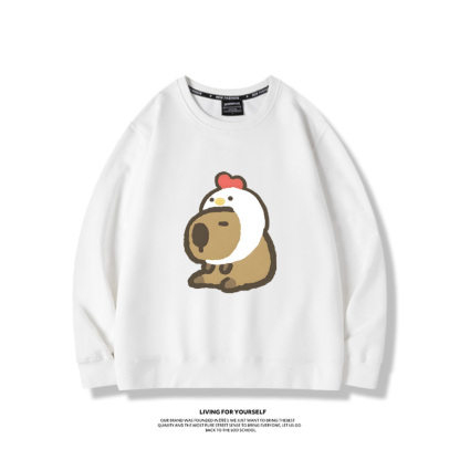 卡皮巴拉水豚2024親子情侶裝 圓領長袖