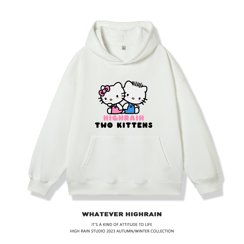 HelloKitty新款 寬鬆百搭 秋冬款 寬鬆連帽衛衣