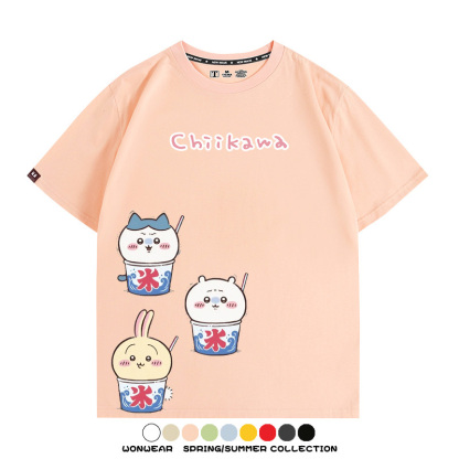 Chiikawa吉伊卡哇烏薩奇寶寶 親子情侶裝寬鬆短袖T