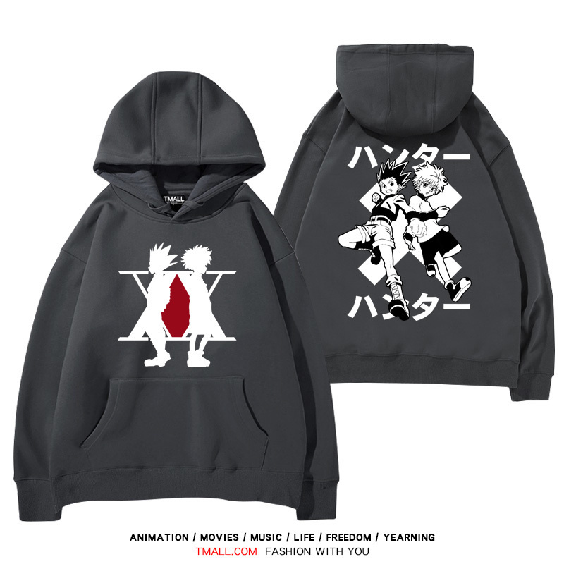 全職獵人 聯名衛衣2024秋冬新款親子情侶裝薄絨款連帽衛衣