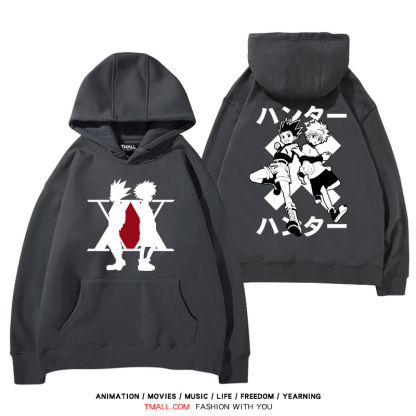 全職獵人 聯名衛衣2024秋冬新款親子情侶裝薄絨款連帽衛衣