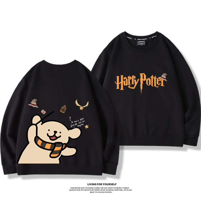 線條小狗2023親子情侶裝 圓領長袖