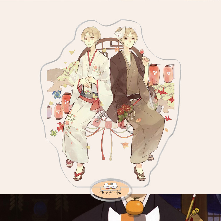 夏目友人帳夏目貴志貓咪老師/斑夏目玲子周邊擺件立牌鑰匙扣掛飾【單買三件起送】