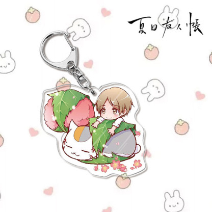 夏目友人帳夏目貴志貓咪老師/斑夏目玲子周邊擺件立牌鑰匙扣掛飾【單買三件起送】