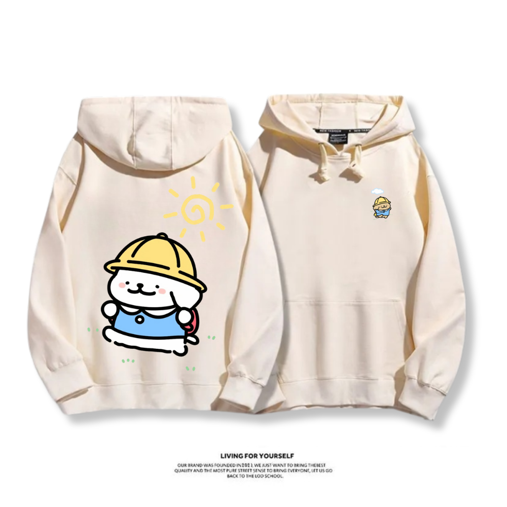 線條小狗 2025秋冬新款 親子情侶男女連帽衛衣