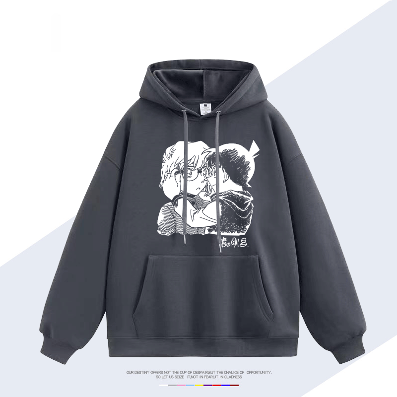 名偵探柯南 聯名衛衣2025秋冬新款 親子情侶裝連帽衛衣