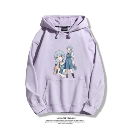 EVA新世紀福音戰士聯名衛衣2023秋冬新款親子情侶裝薄絨款連帽衛衣