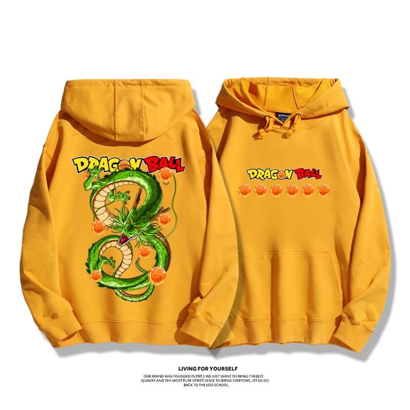 七龍珠聯名衛衣2023秋冬新款親子情侶裝薄絨款連帽衛衣