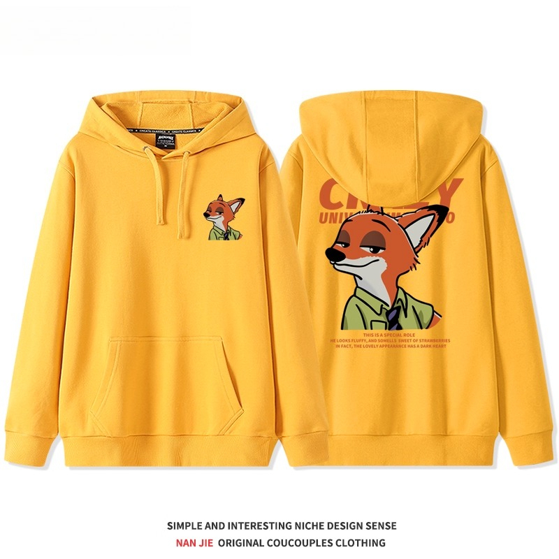 瘋狂動物城 聯名衛衣2025秋冬新款親子情侶裝連帽衛衣