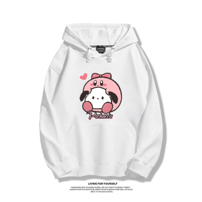 三麗鷗聯名衛衣2023秋冬新款親子情侶裝薄絨款連帽衛衣