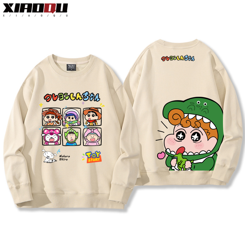 蠟筆小新聯名西遊記哈利波特玩具總動員小葵巴斯光年赫敏 2024親子情侶裝 圓領長袖