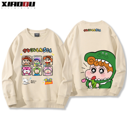 蠟筆小新聯名西遊記哈利波特玩具總動員小葵巴斯光年赫敏 2024親子情侶裝 圓領長袖