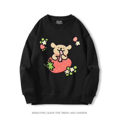 線條小狗 2024親子情侶裝 圓領長袖