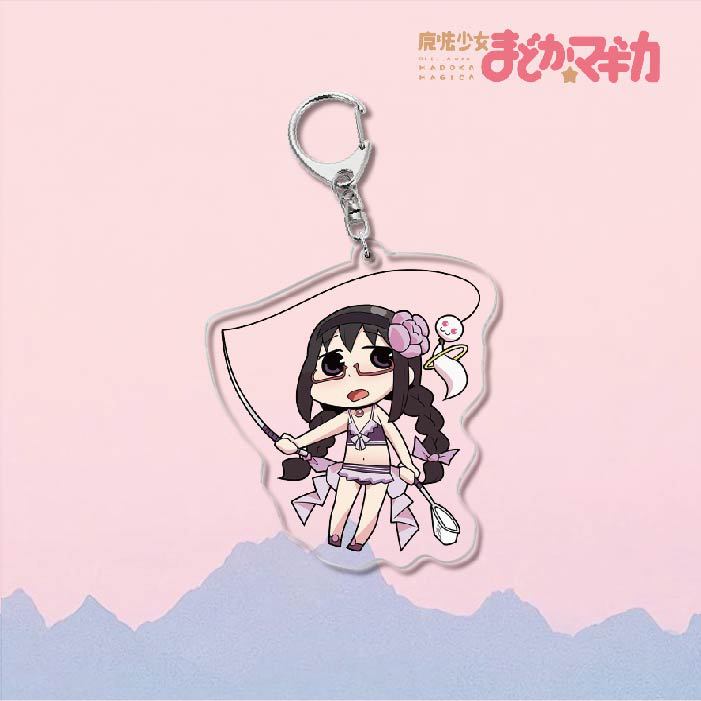 魔法少女小圓鹿目圓曉美焰美樹沙耶香巴麻美亞力克鑰匙扣立牌掛飾【單買三件起送】