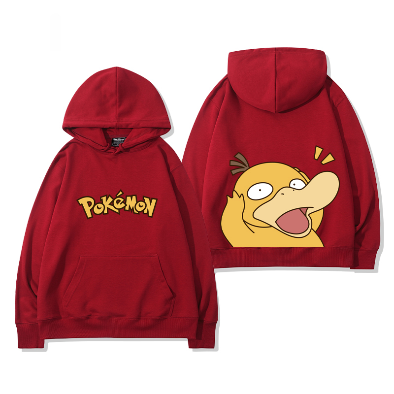 精靈寶可夢可達鴨 衛衣2025秋冬新款親子情侶裝連帽衛衣