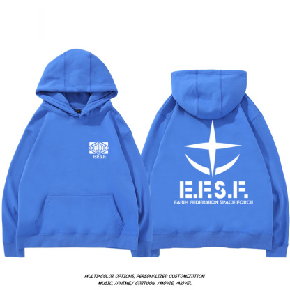 機動戰士高達扎古吉翁 聯名衛衣2024秋冬新款親子情侶裝薄絨款連帽衛衣