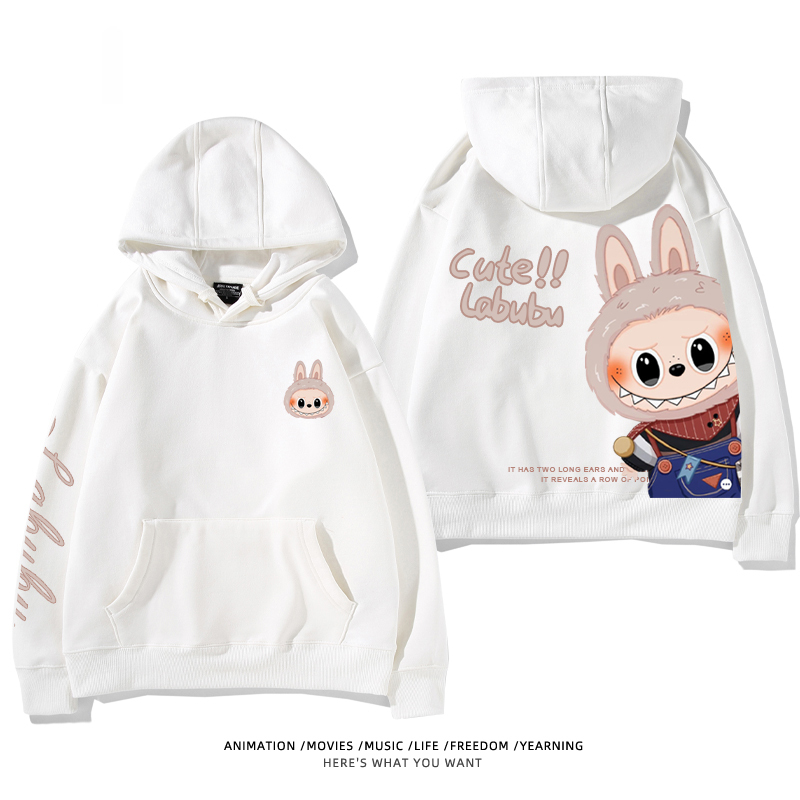 labubu新款 寬鬆百搭 秋冬款 寬鬆連帽衛衣