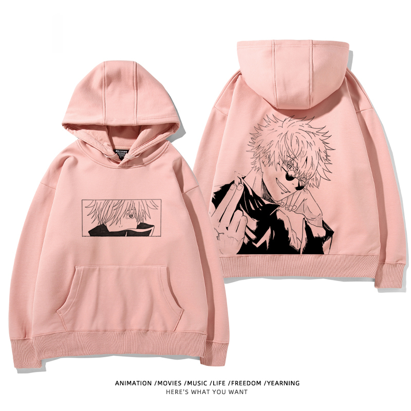 咒術迴戰聯名衛衣2024秋冬新款親子情侶裝薄絨款連帽衛衣