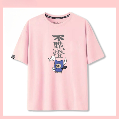 怪物獵人呆貓搞怪太刀俠不登龍短袖T恤