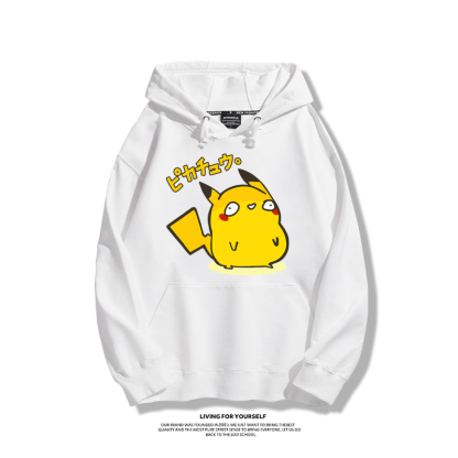 寶可夢聯名衛衣2023秋冬新款親子情侶裝薄絨款連帽衛衣