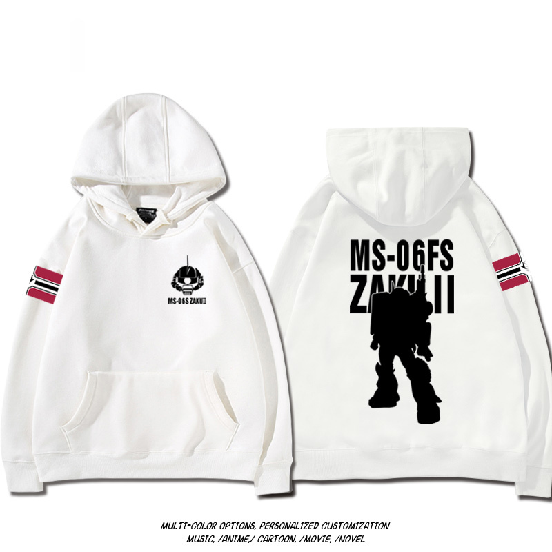 機動戰士高達扎古吉翁 聯名衛衣2024秋冬新款親子情侶裝薄絨款連帽衛衣