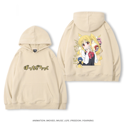 孤獨搖滾 聯名衛衣2024秋冬新款親子情侶裝薄絨款連帽衛衣