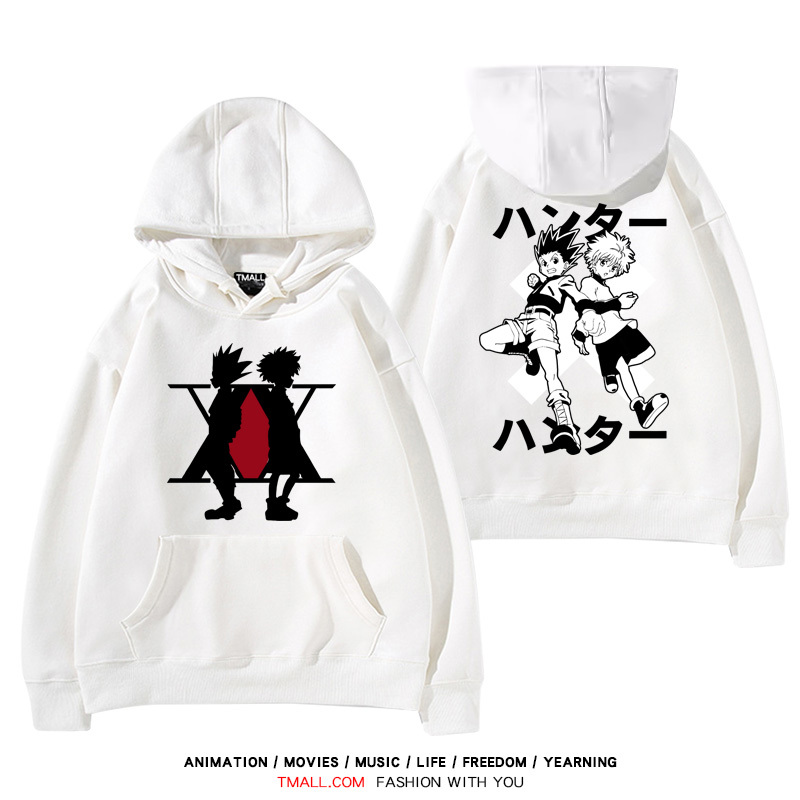 全職獵人 聯名衛衣2024秋冬新款親子情侶裝薄絨款連帽衛衣